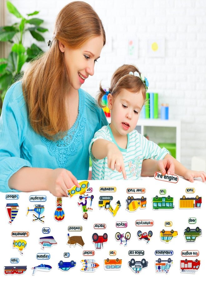 PENGFULL Felt Transportation Vehicles Learning Pieces,48 Felt Flannel Board Pieces,Air Land Sea Airplane Learning for Toddlers for Kindergarten,Preschool,Toddlers - Image 5